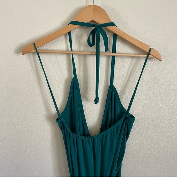 Haute Hippie Halter Wrap Cocktail Mini Dress Emerald Green Size XS - Picture 3 of 13
